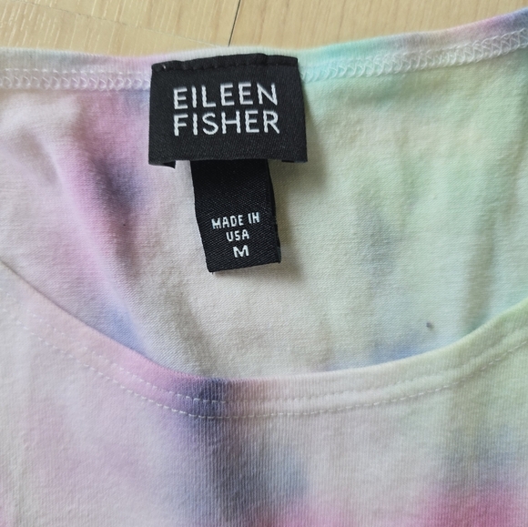 Eileen Fisher Tie Dye Short Sleeve Size Medium - Picture 6 of 8